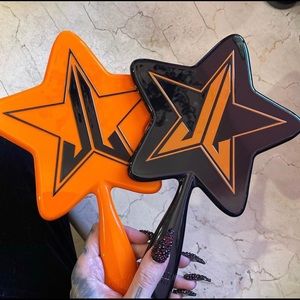 Halloween ORANGE & BLACK star mirror